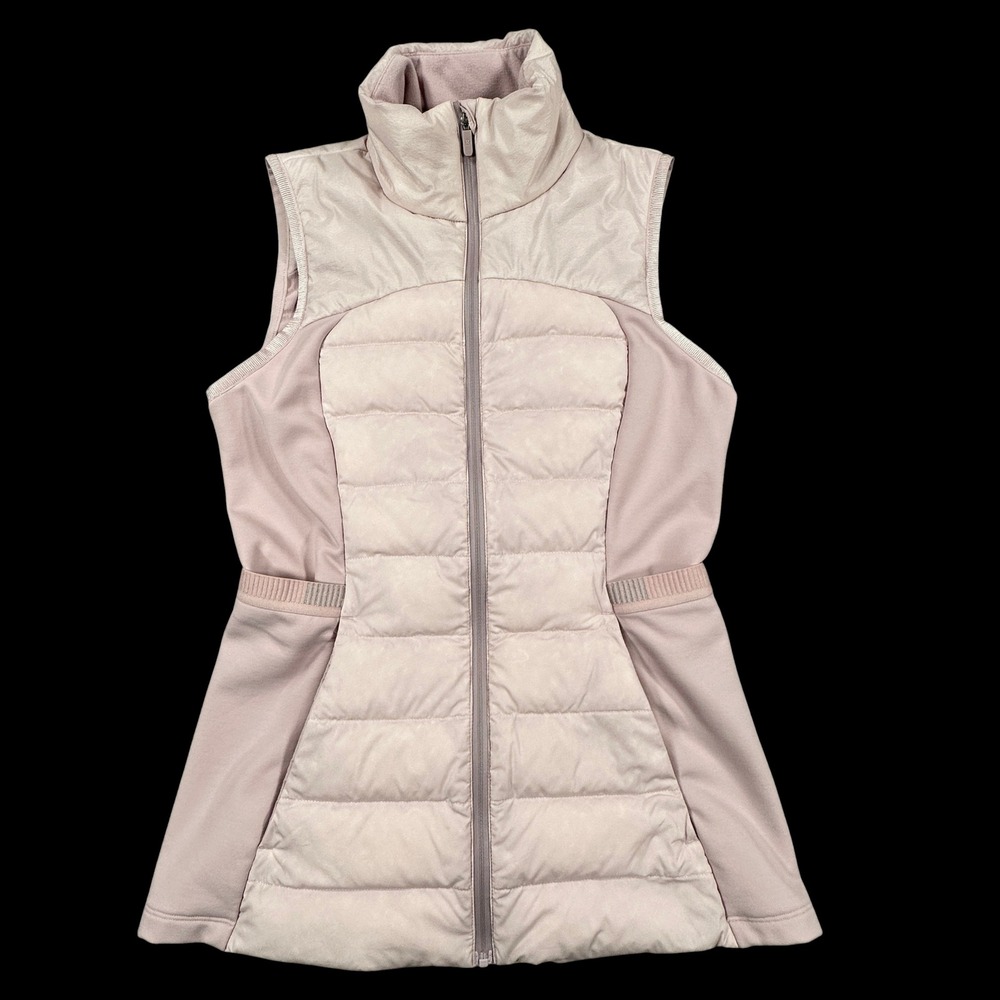 Lululemon Down For It All Vest Womens 4 Porcelain Pink Quilted Puffer Goose Down